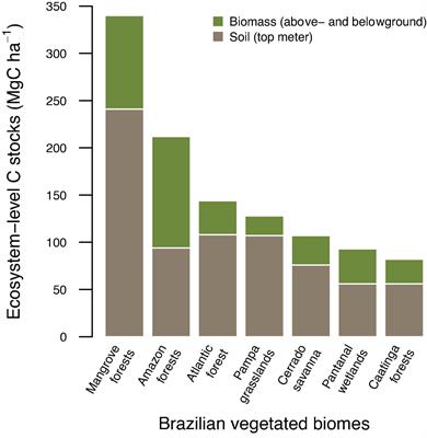 Brazilian Mangroves: Blue Carbon Hotspots of National and Global Relevance to Natural Climate Solutions